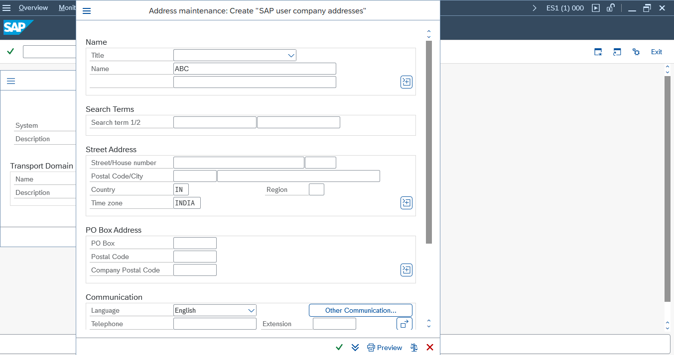 Screenshot of T-code stms Screen