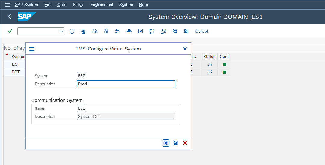 Screenshot of T-code stms Screen